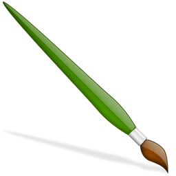 Pinceau Vert Icon 256x256 png